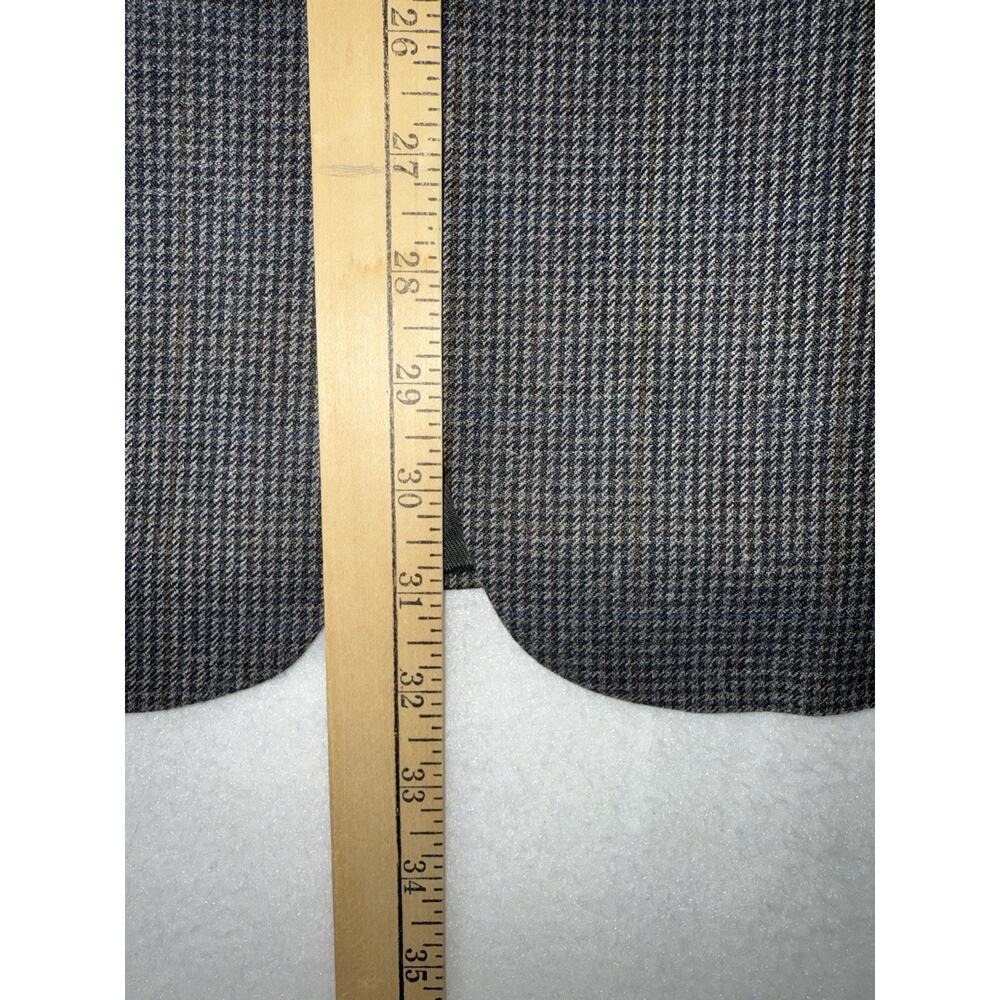Oscar de la Renta Silk Wool Houndstooth Blazer Mens Size 44R Sport Coat 2 Button - Picture 11 of 16